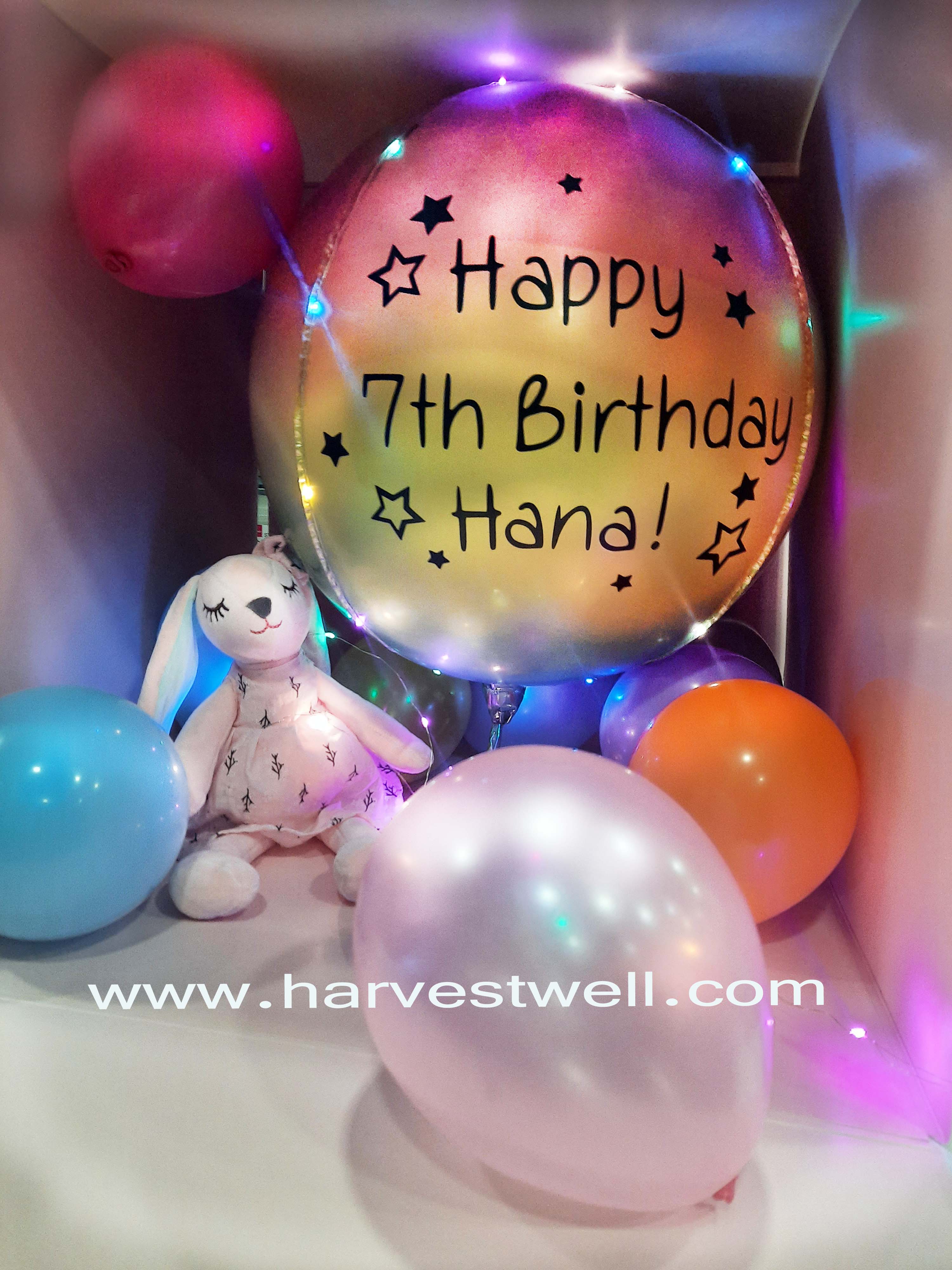 Customize Surprise Pink Box with ORBZ Balloon Singapore